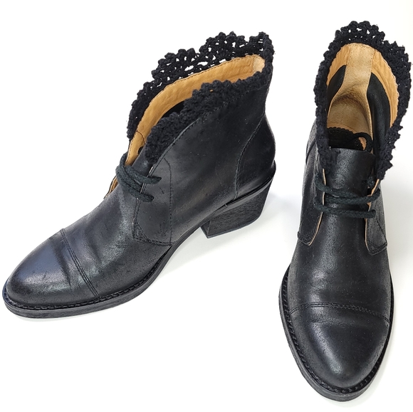 Latigo Kat Crochet Trim Lace-Up Bootie, Size 7M - Picture 6 of 10